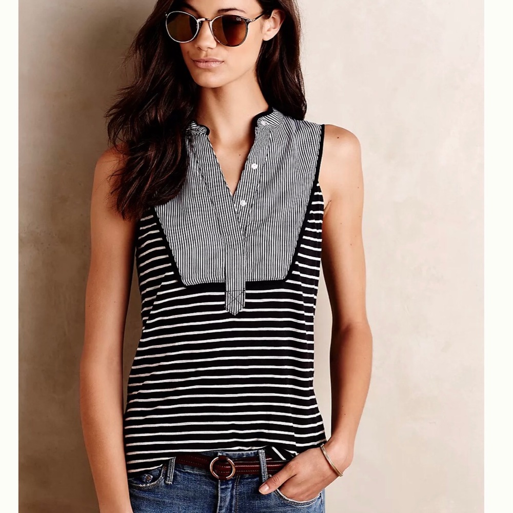 Anthropologie Little Yellow Button Osten Tank | M